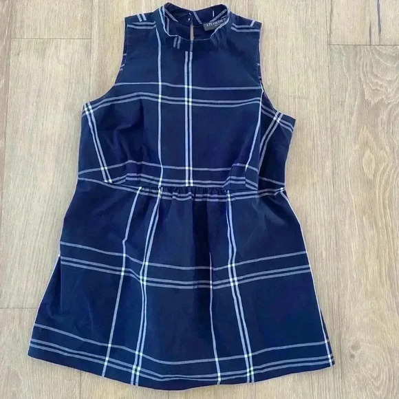 A pea in the pod plaid top blue white xs - Picture 1 of 3